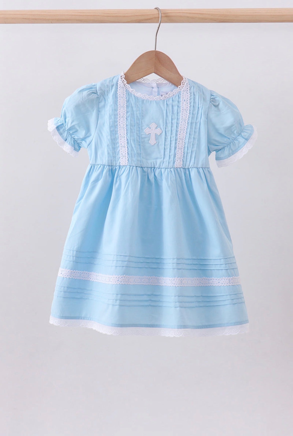 Blue Cross Lace Dress