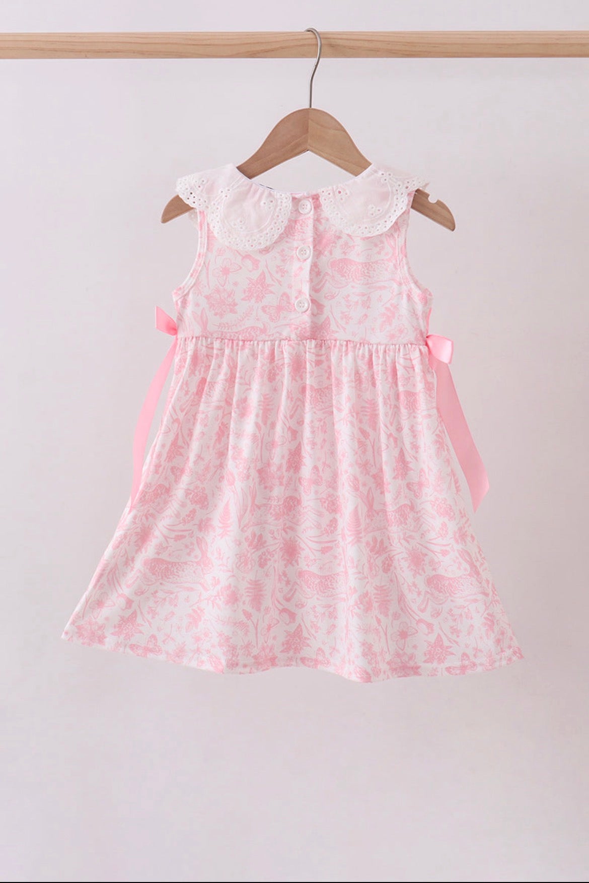 Pink Bunny Smocked Dress