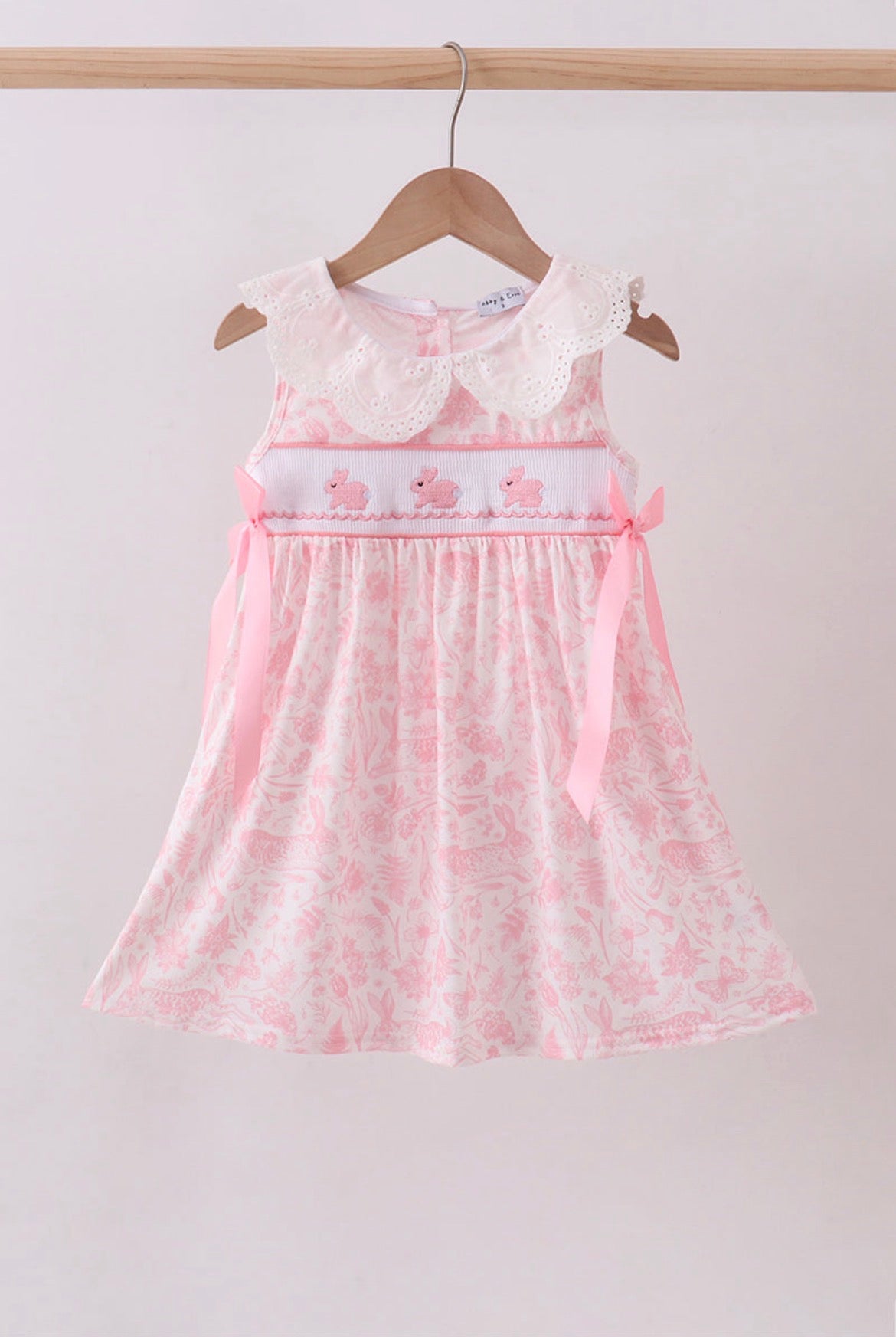 Pink Bunny Smocked Dress